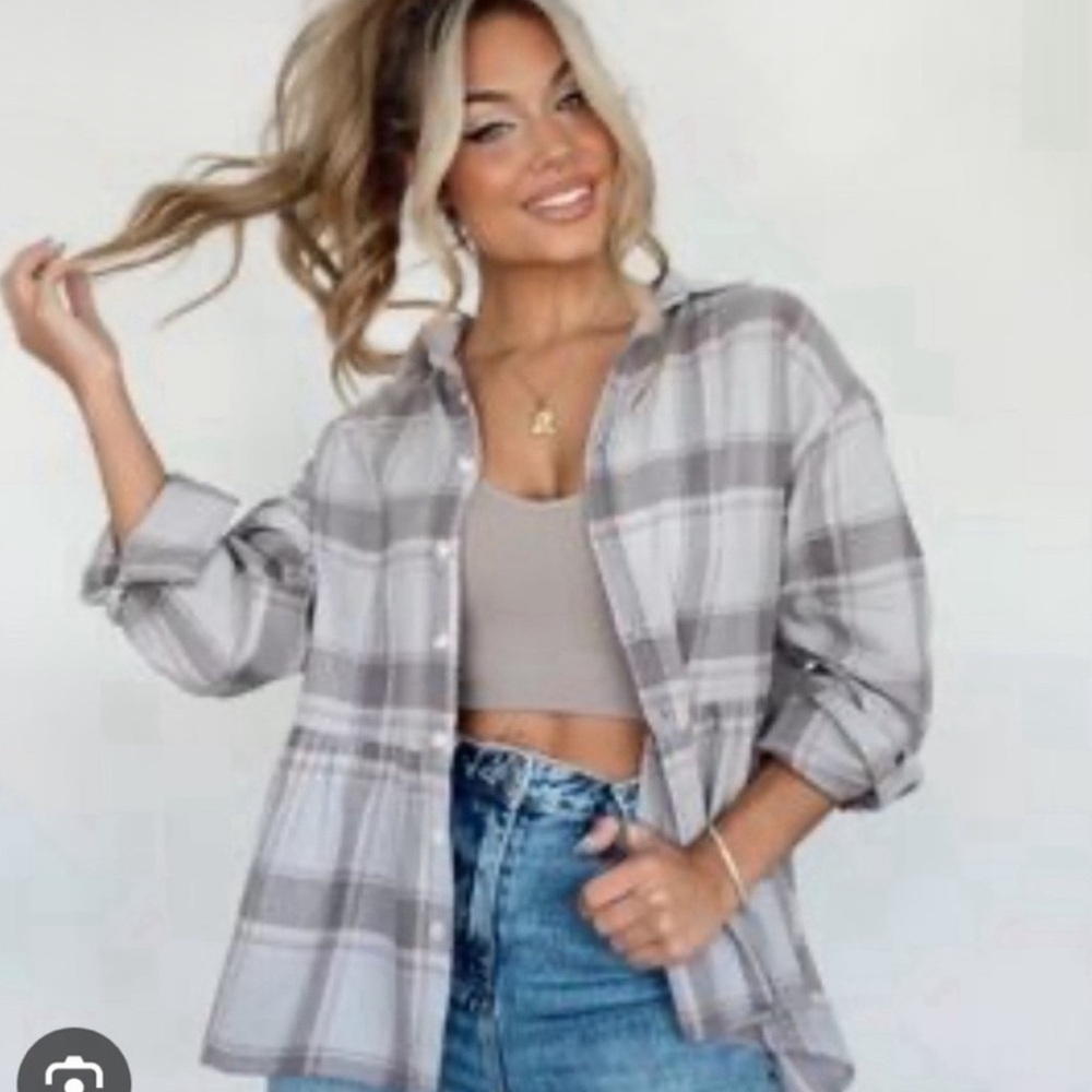 Lane 201 boutique peplum flannel
